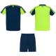 Conjunto deportivo unisex de 2 camisetas + pantalón Juve Ref.RCJ0525-VERDE FLUOR/MARINO