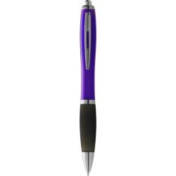 Bolígrafo nash de color con grip negro y tinta azul