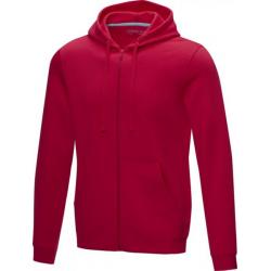 Sudadera con capucha y cremallera completa de GRS reciclado orgánico GOTS para hombre Ruby