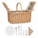 Cesta de picnic para 4 personas Mimbre plus Ref.MDMO6194-MADERA 