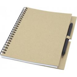 Libreta mediana espiral y lápiz 12x20cm Luciano eco
