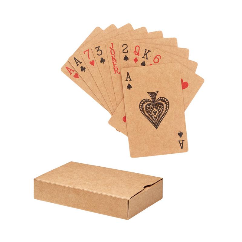 Baraja De Cartas Y Dados En Caja De Madera Personalizado Con