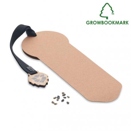 Marcapáginas con semillas de pino Growbookmark™