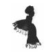 Pashmina Magnolia Ref.3613-NEGRO 