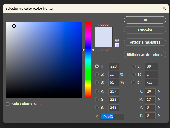 Selector de color de Photoshop