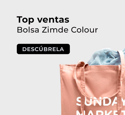 Bolsa de tela color rosa con asas largas y personalización en blanco