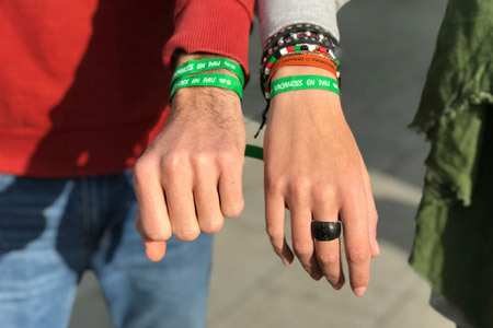 Pulseras de tela mensajes positivos