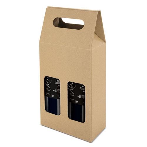 Caja de papel Kraft - 2pcs marrón Kraft cajas papel caja regalo