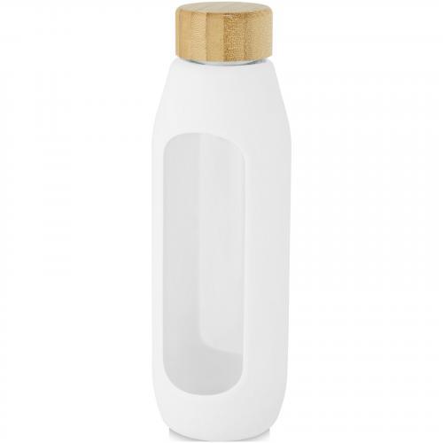 Botella de vidrio borosilicato con agarre de silicona de 600 ml Tidan