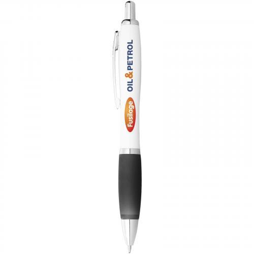 Bolígrafo nash blanco con grip de color y tinta negra