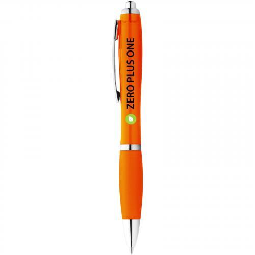 Bolígrafo nash de color con grip de color y tinta negra