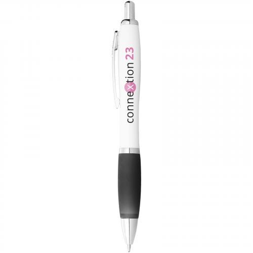 Bolígrafo nash blanco con grip de color Nash blanco con grip de color