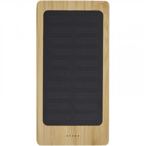 Batería externa solar de bambú de 8000 mah Alata
