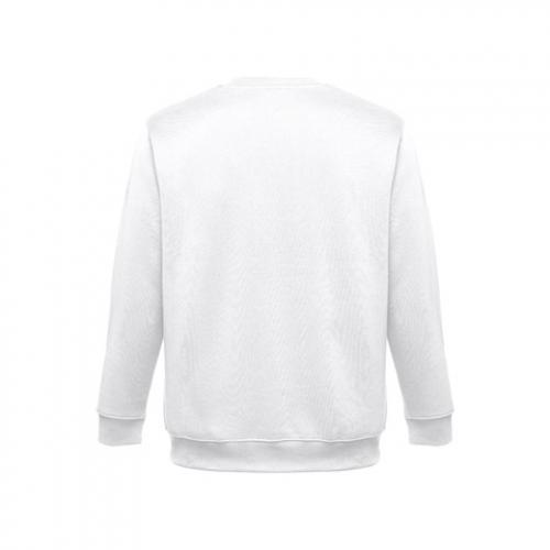 Sudadera blanca de cuello redondo unisex Blanco Delta