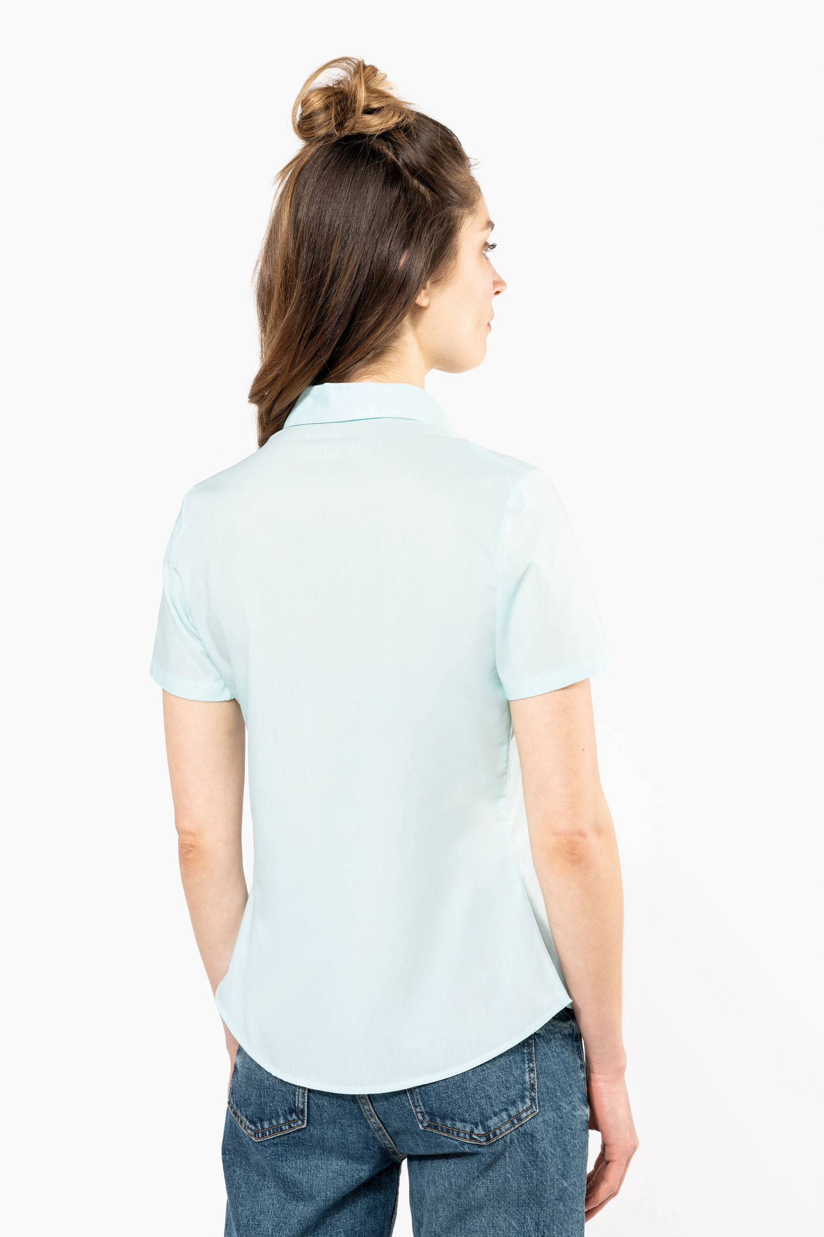 Camisa manga sales corta con moño