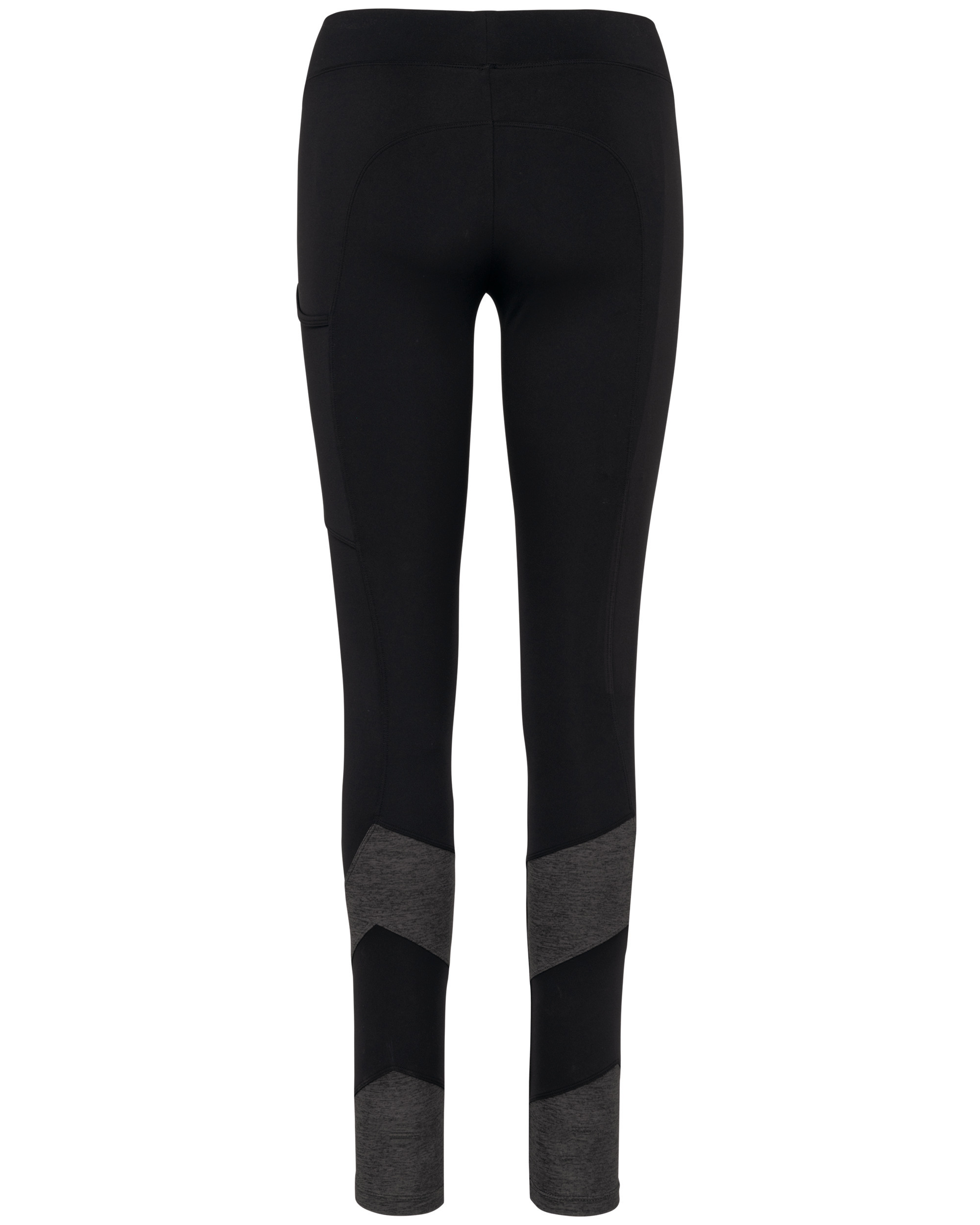 Leggings de cintura alta para mujer, color negro, con diseño elástico en  los lados