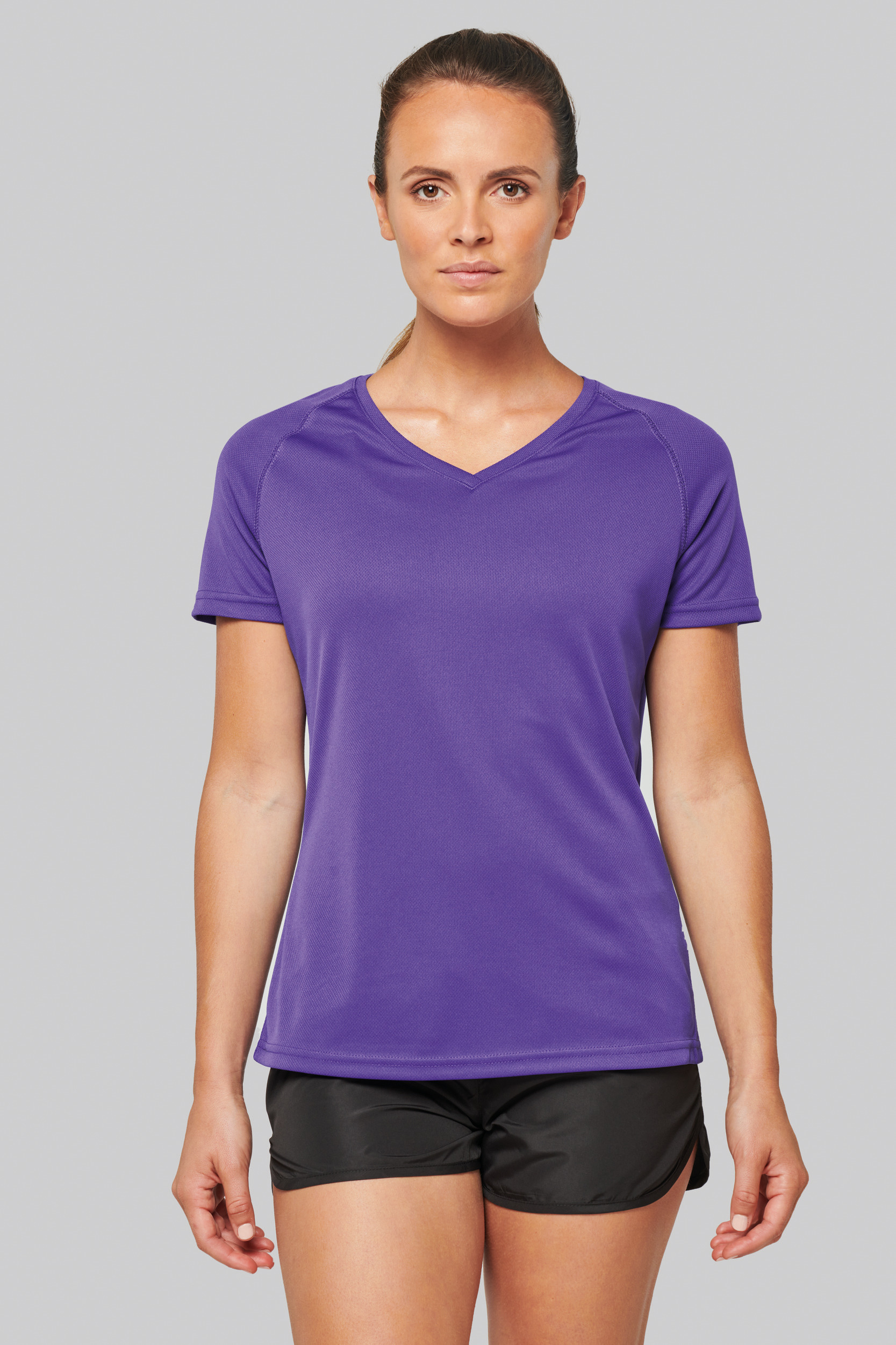 Camiseta de deporte cuello de pico mujer