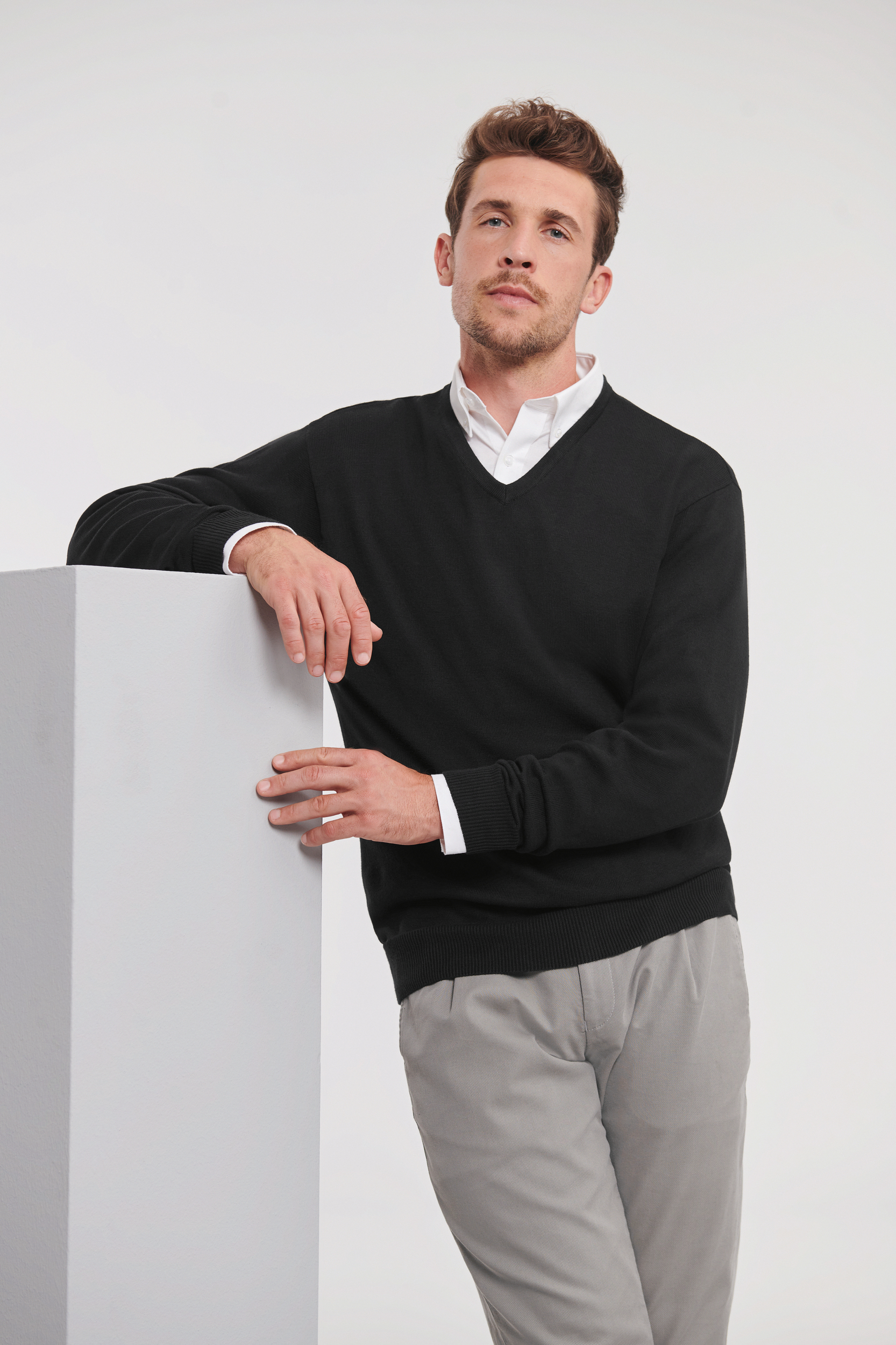 Jersey con cuello online de camisa hombre