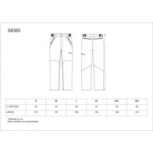 Pantalón Softshell combinado WORKTEAM S8365