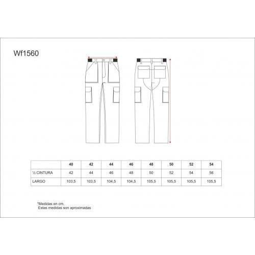Pantalón linea 3 combinado WORKTEAM WF1560
