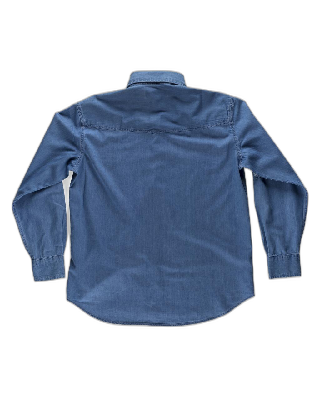 Camisa vaquera manga larga con bolsillos en pecho y canesú en espalda WORKTEAM B8700