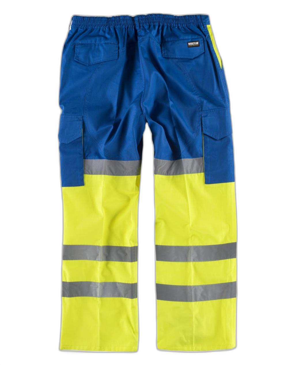 Pantalón combinado alta visibilidad con cintas reflectantes WORKTEAM C3314