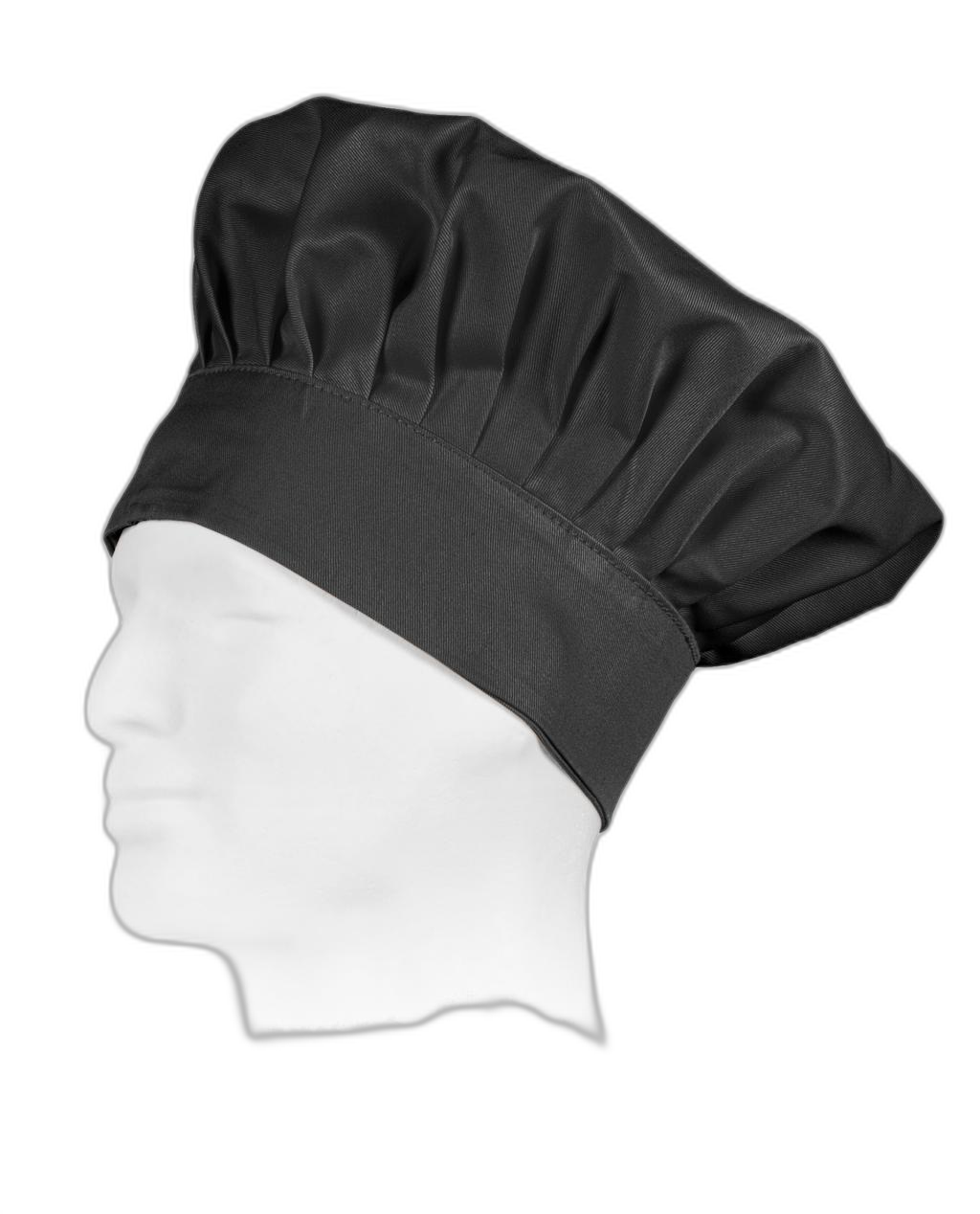 Gorro de Cocinero negro estilo Militar