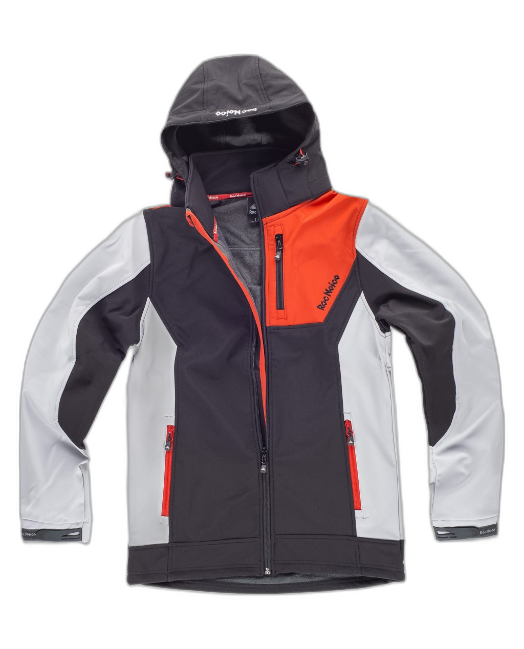 Chaqueta softshell hombre combinada velcro en puños y capucha. – Roc Neige