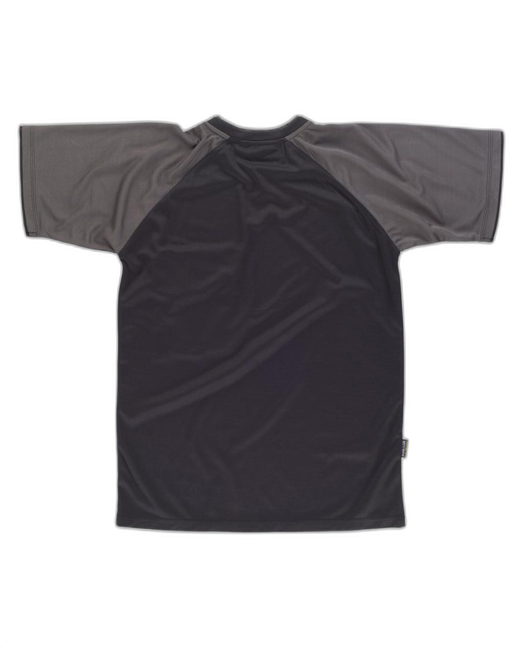 Camiseta de manga corta con mangas a contraste y bolsillo en pecho WORKTEAM WF1016