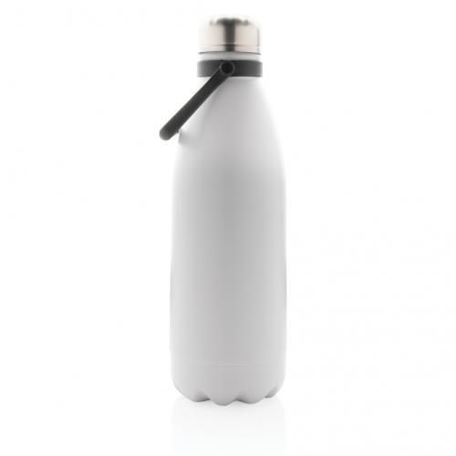 Botella de agua térmica de acero inoxidable de 1,5 litros, con aislamiento  al vacío, color negro
