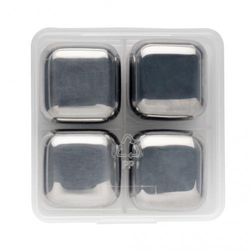 Hielos de acero ARTIC 4 cubos con estuche plástico promocionales